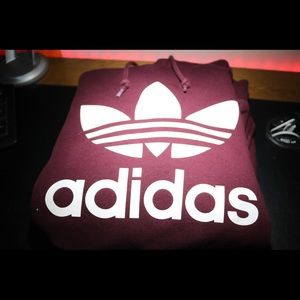 ADIDAS BURGUNDY HOODIE